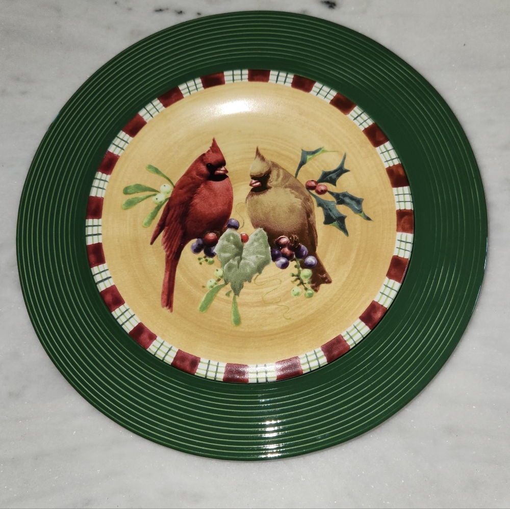 Lenox Winter Greetings Holiday Everyday Stoneware Appetizer Plates NWT